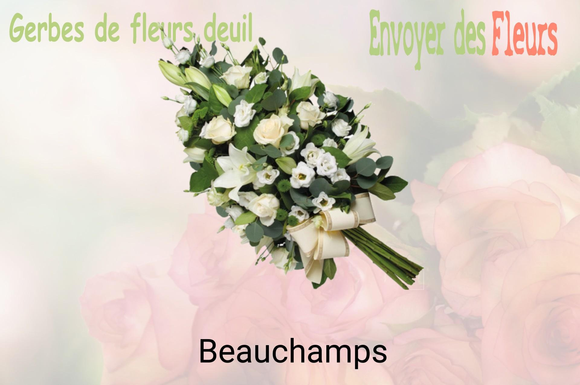 Gerbe de fleurs de deuil livrée à Beauchamps